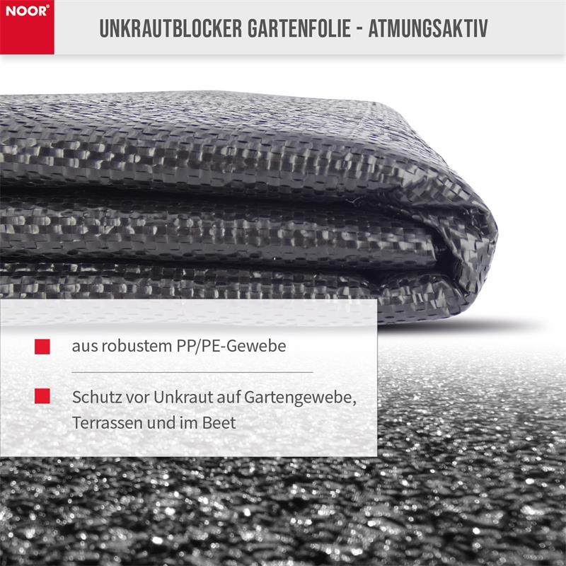 Unkrautblocker 0,9x10m 105 g/m² Unterbodengewebe