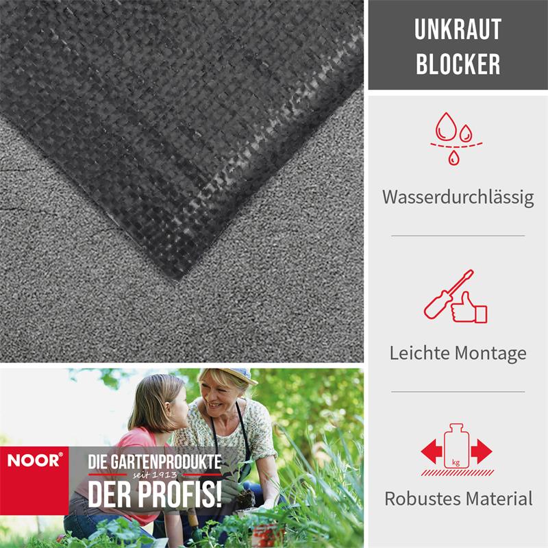 Unkrautblocker 0,9x10m 105 g/m² Unterbodengewebe