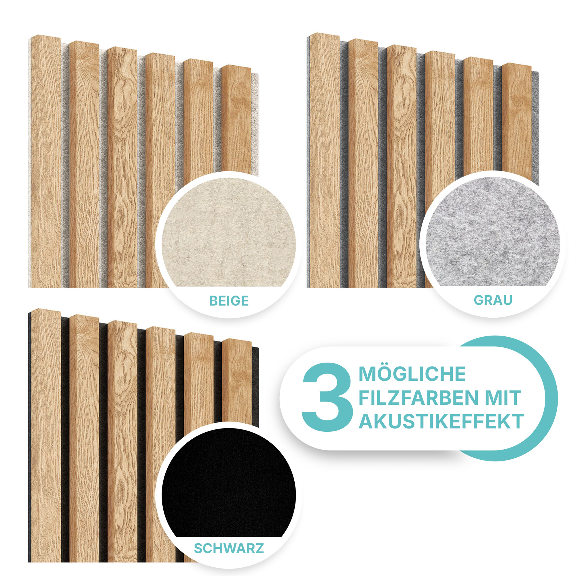 Akustikpaneel in Eichenfurnier