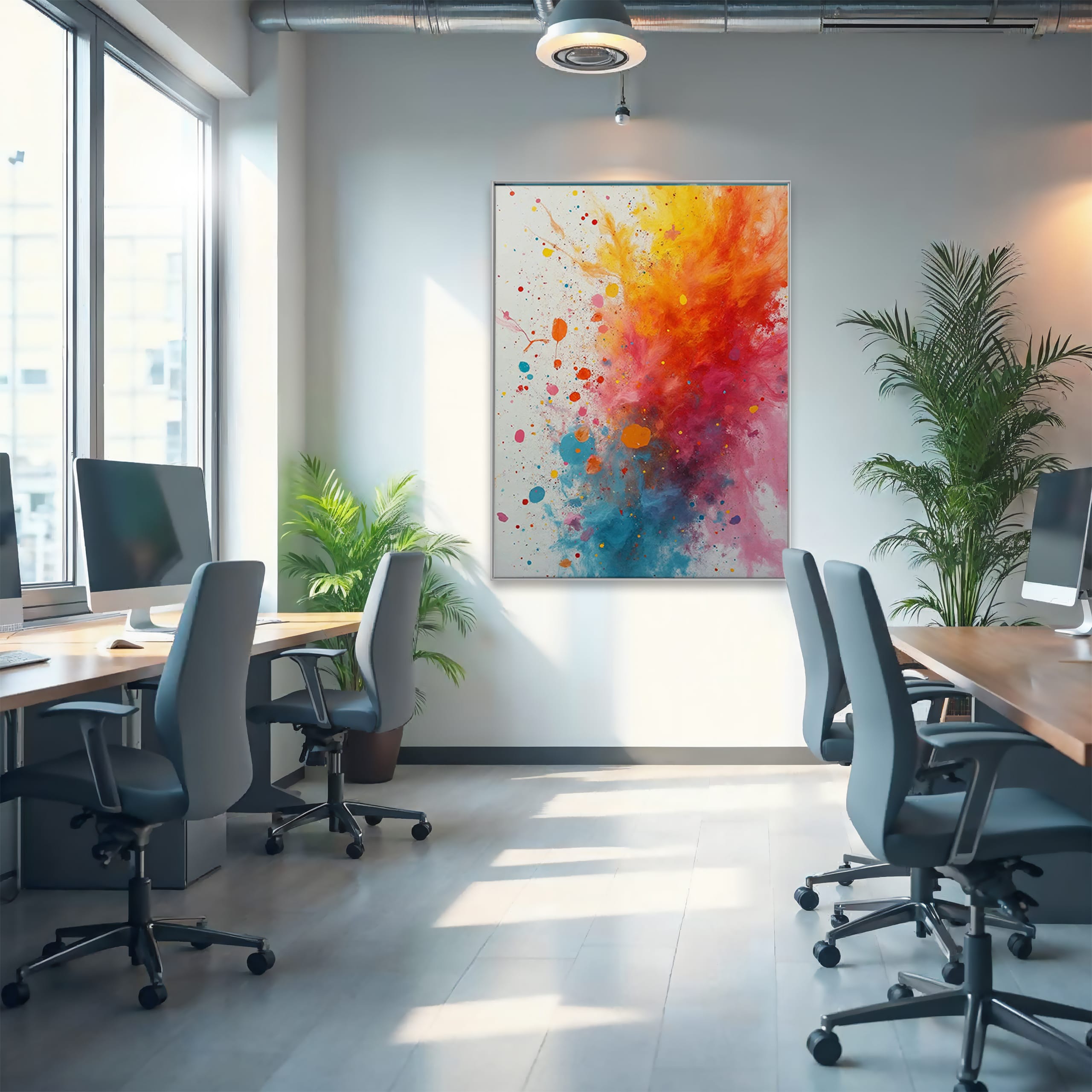 Wandbild Chaotische Pinselstriche