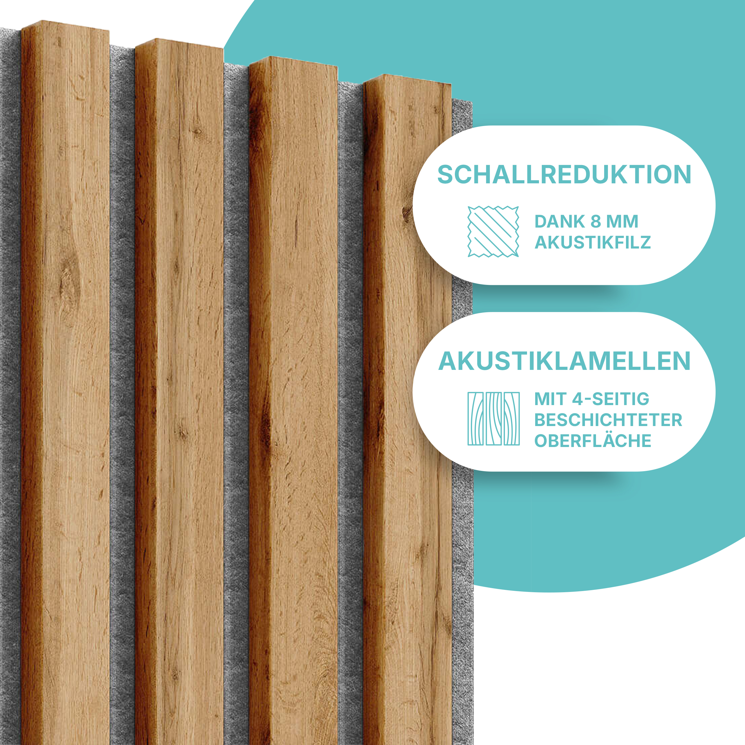 Akustikpaneel in Eiche Wotan