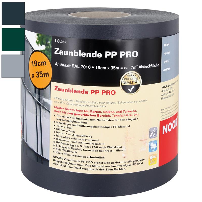 Sichtschutzstreifen PP Zaunblende PRO 0,19x35 m