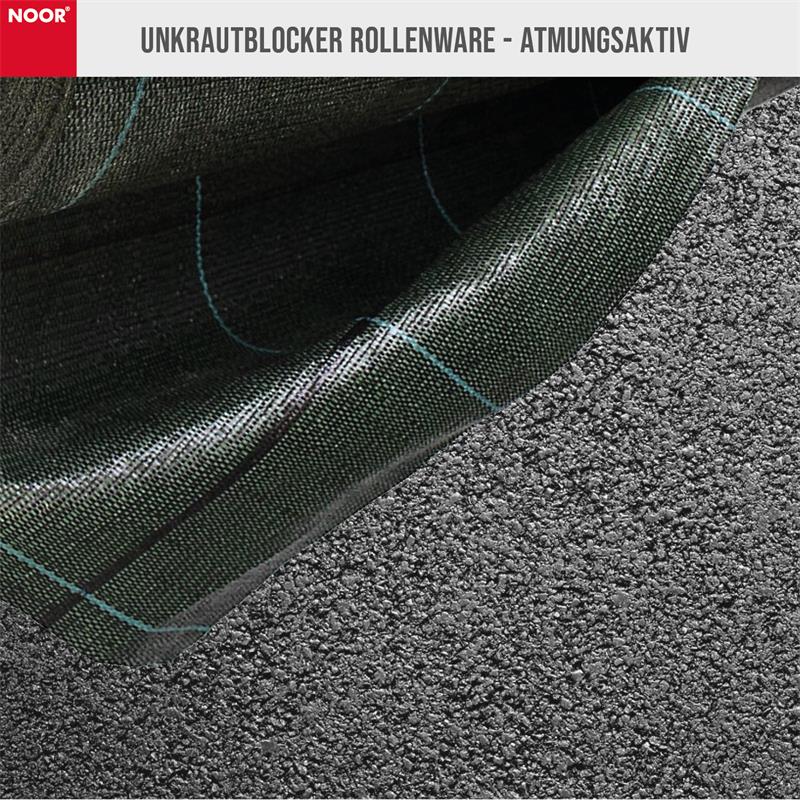 Unkrautblocker Profirolle Schwarz 100% PPQualität: 105 gr/m² / ca. Größe: 0,5x25 m