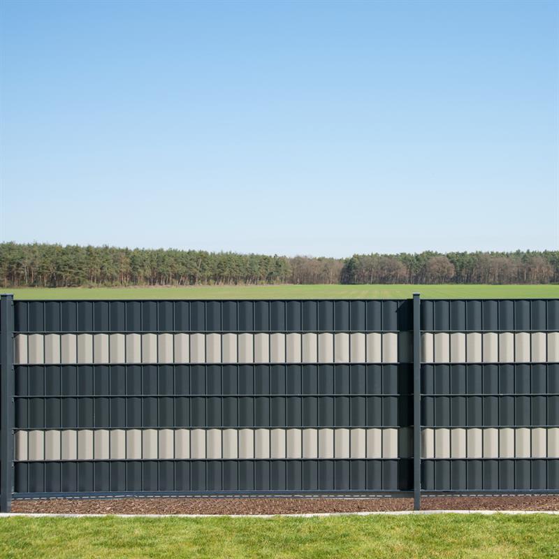 2.Wahl Sichtschutzstreifen PVC Zaunblende 0,19x35mFarbe: anthrazitgrau (RAL 7016)