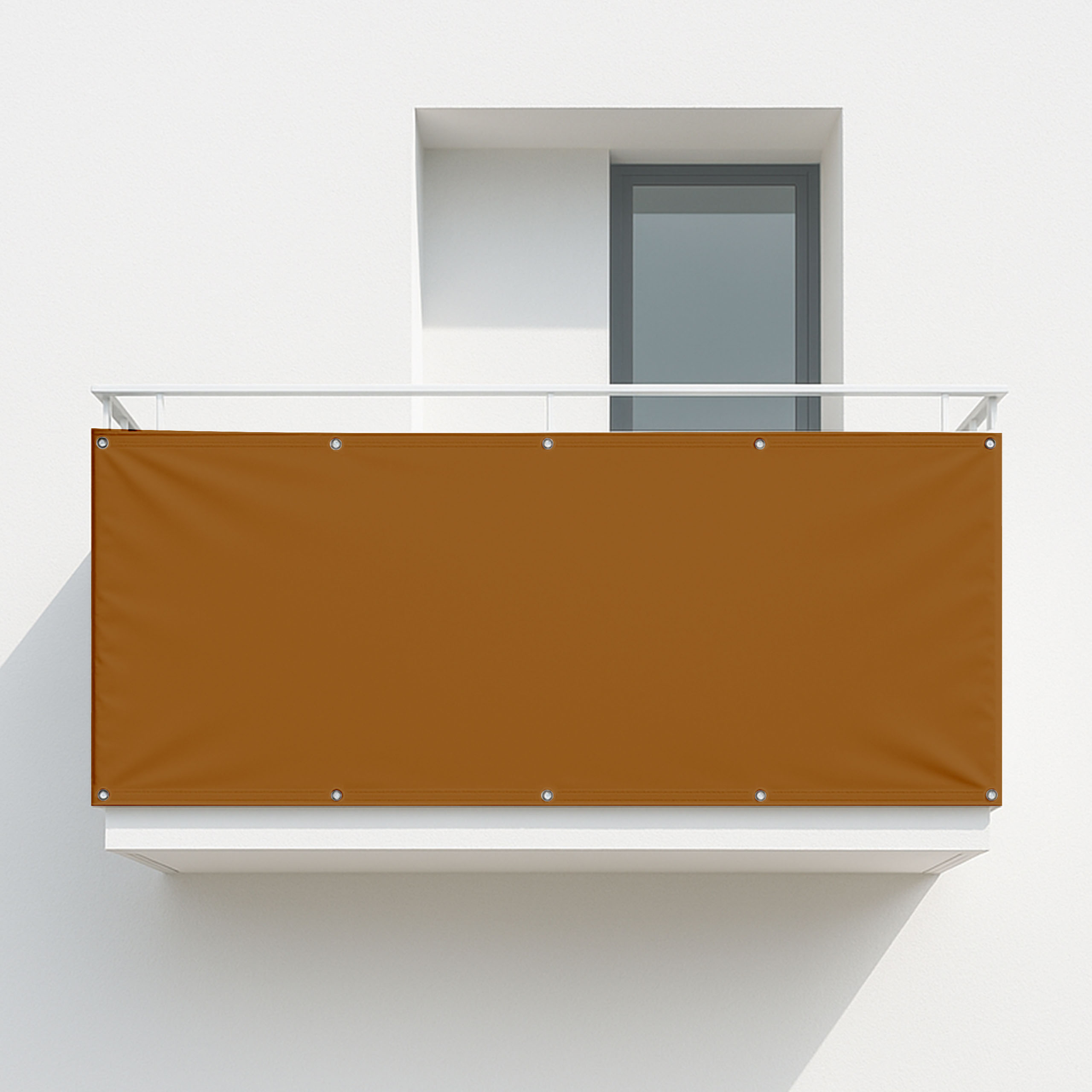 Balkonsichtschutz Ockerbraun (RAL® 8001)