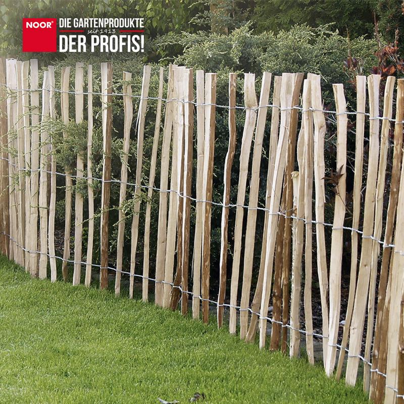 Staketenzaun aus Berg-Haselnuss 0,9x5 m 3-5 cm