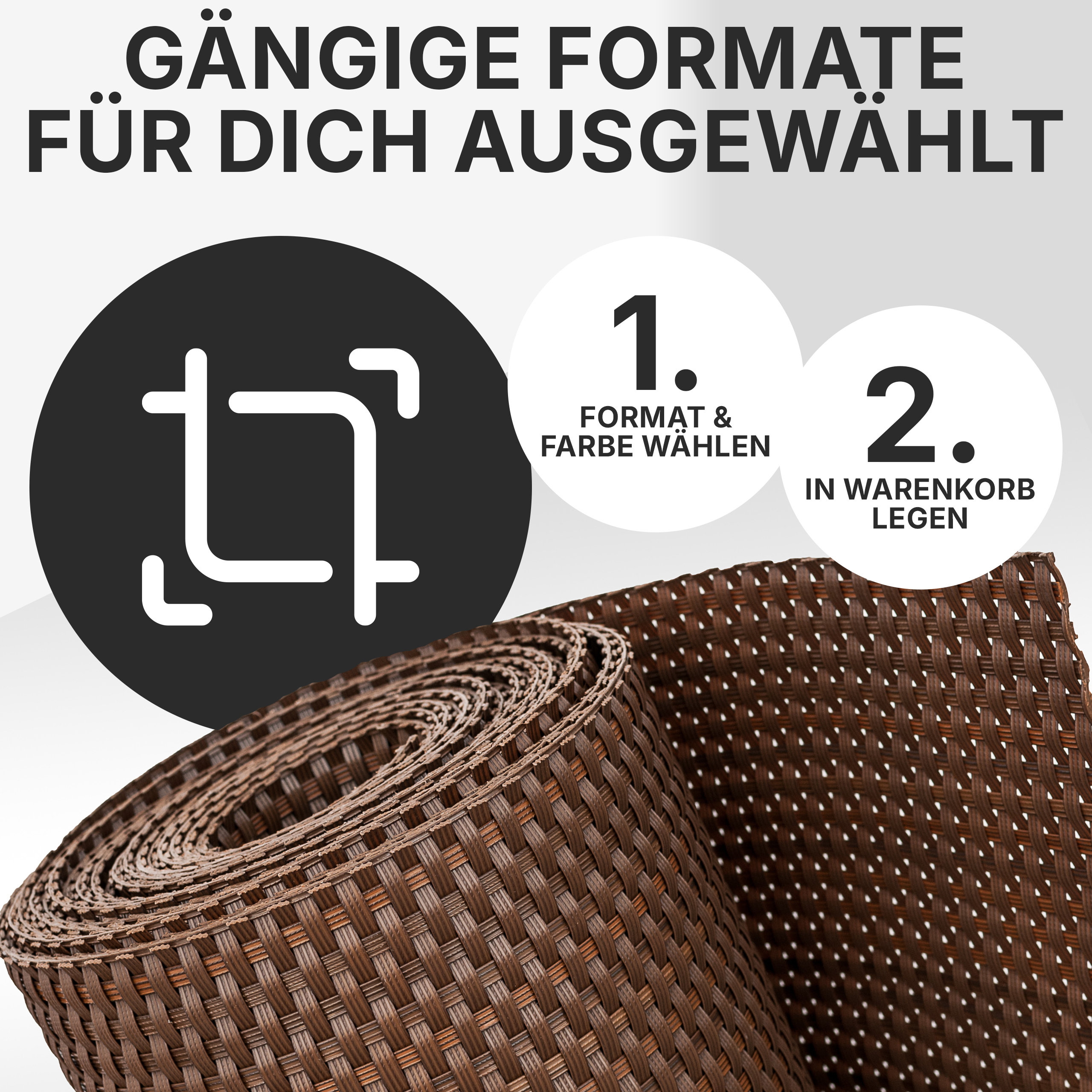 Rattan Sichtschutzmatte FIX Rattan Sichtschutzmatte FIX