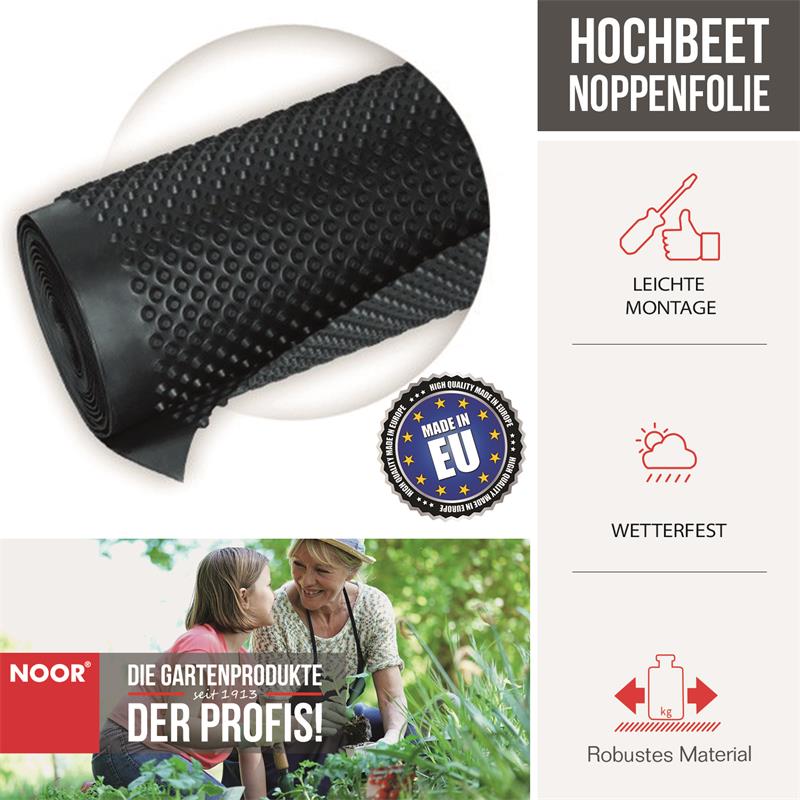 Hochbeet Noppenfolie 1x6,5m 400 g/m²