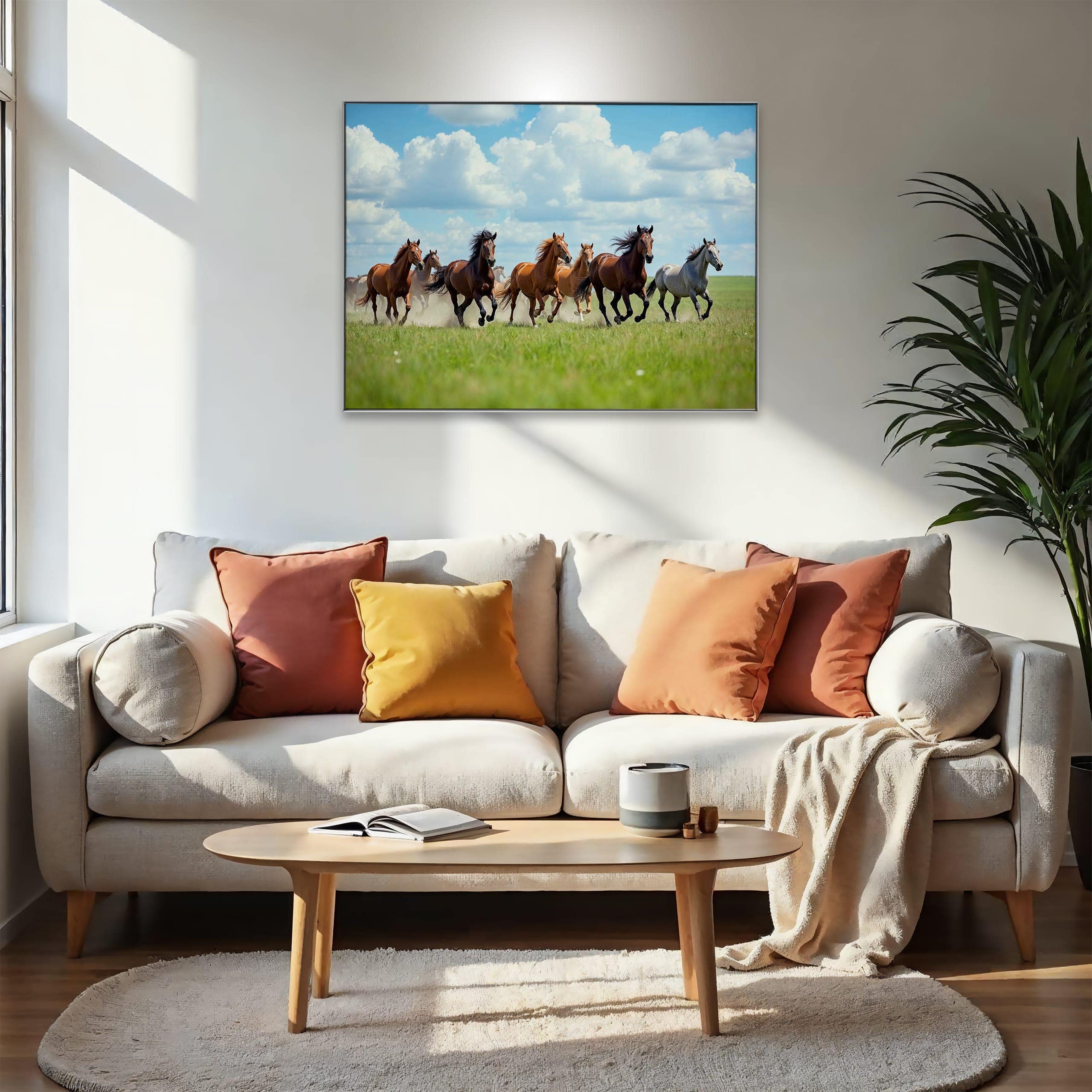 Wandbild Galoppierende Herde