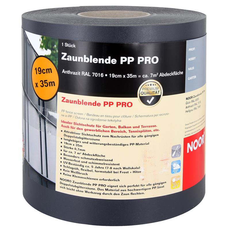 Sichtschutzstreifen PP Zaunblende PRO 0,19x35 m