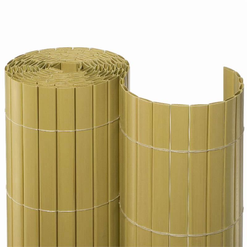 Sichtschutzmatte PVC Sichtschutz Kunststoff 10mFarbe: bambus / ca. Größe: 1,20x10 m
