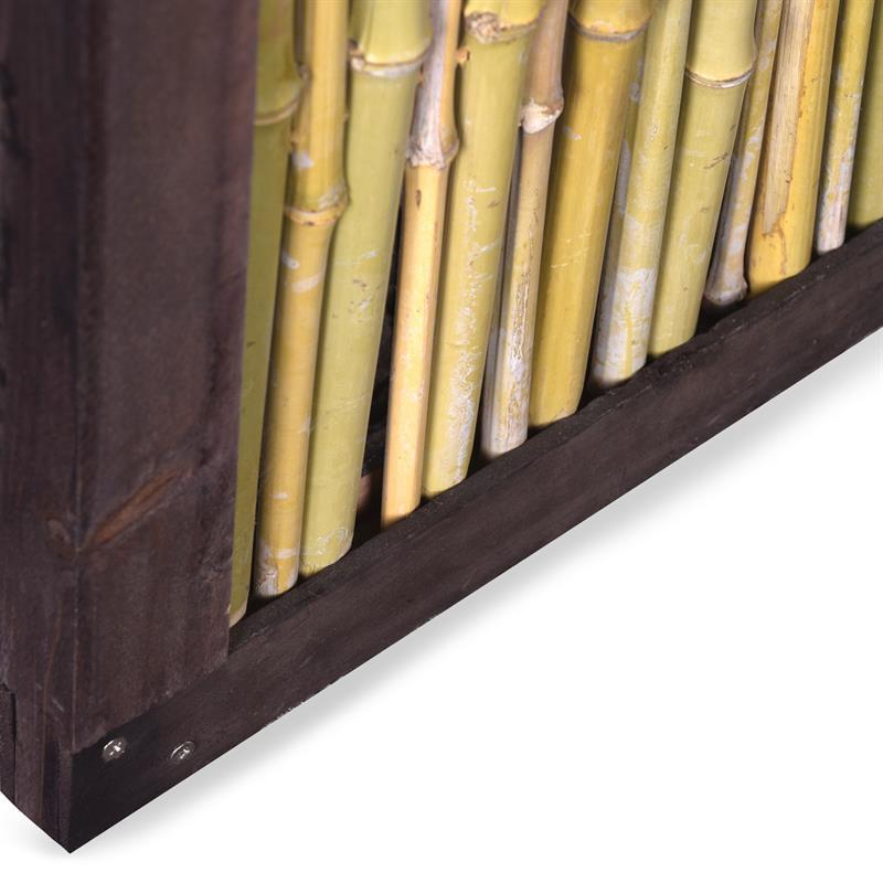 Bambuszaun Bangkok mit Holzrahmen Bambus Zaunca.Größe (HxB): 120 x 120 cm