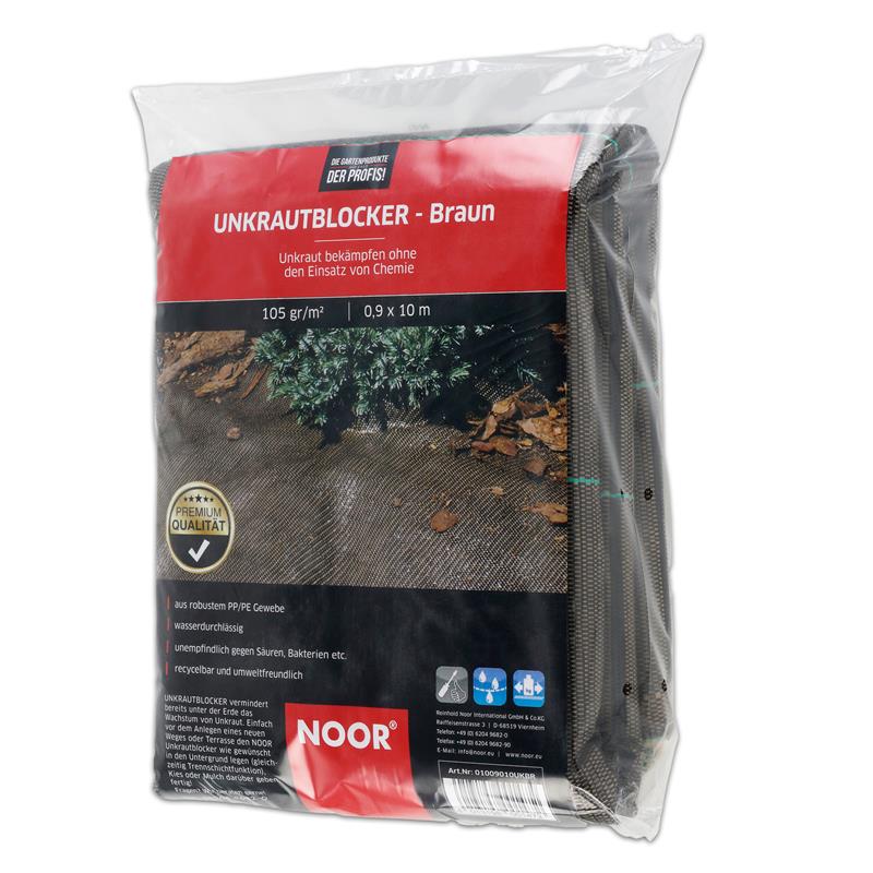 Unkrautblocker für Rindenmulch braun 0,9x10m