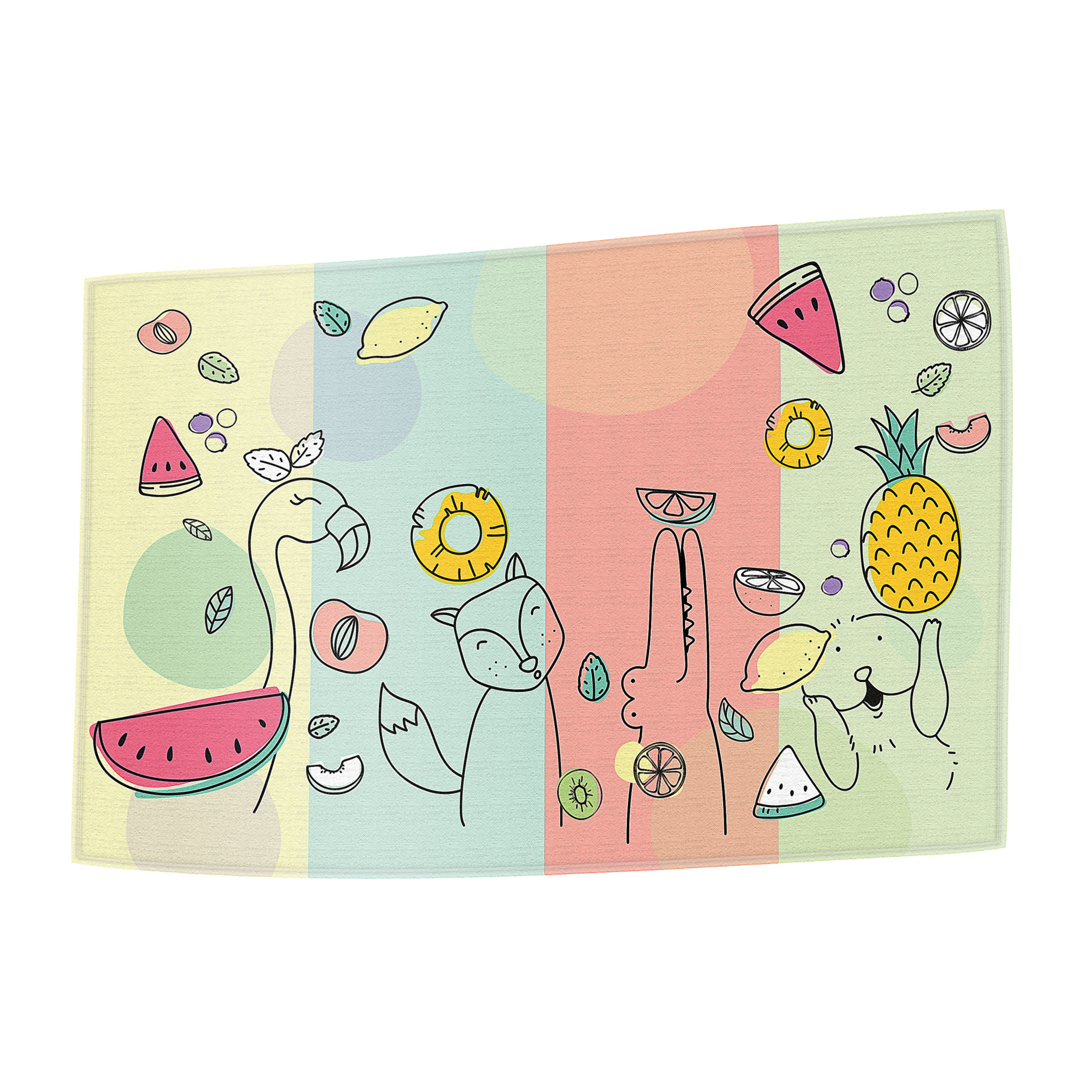 Spielhandtuch Tiere-Früchte
