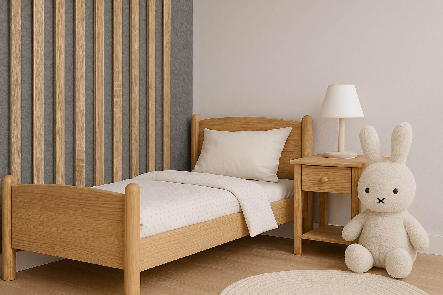 Akustikpaneele Grau in Kinderzimmer
