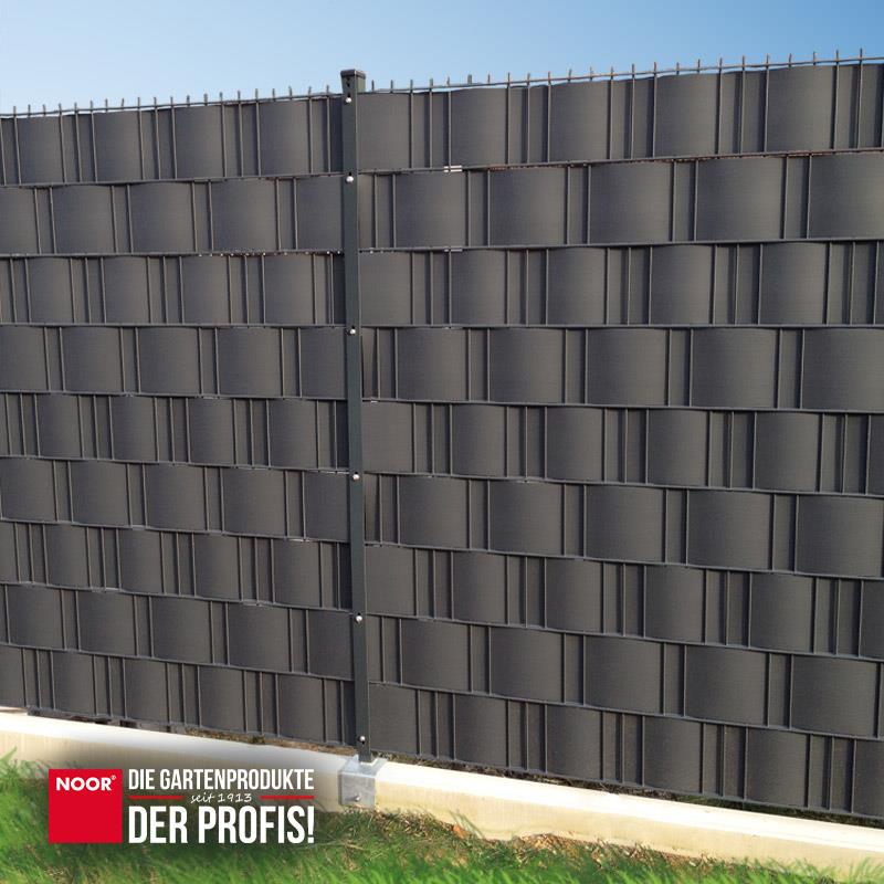 Sichtschutzstreifen PP Zaunblende PRO 0,19x35 mFarbe: anthrazitgrau (RAL 7016)