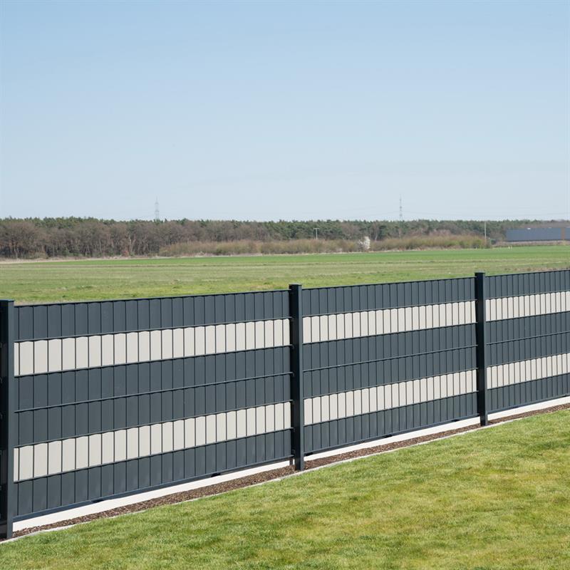 Sichtschutzstreifen PVC Zaunblende 0,19x35 m BasicFarbe: steingrau (RAL 7030)
