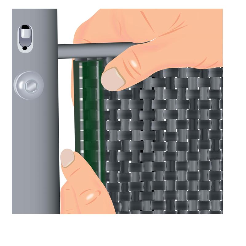 2.Wahl Sichtschutzstreifen PVC Zaunblende 0,19x35mFarbe: anthrazitgrau (RAL 7016)