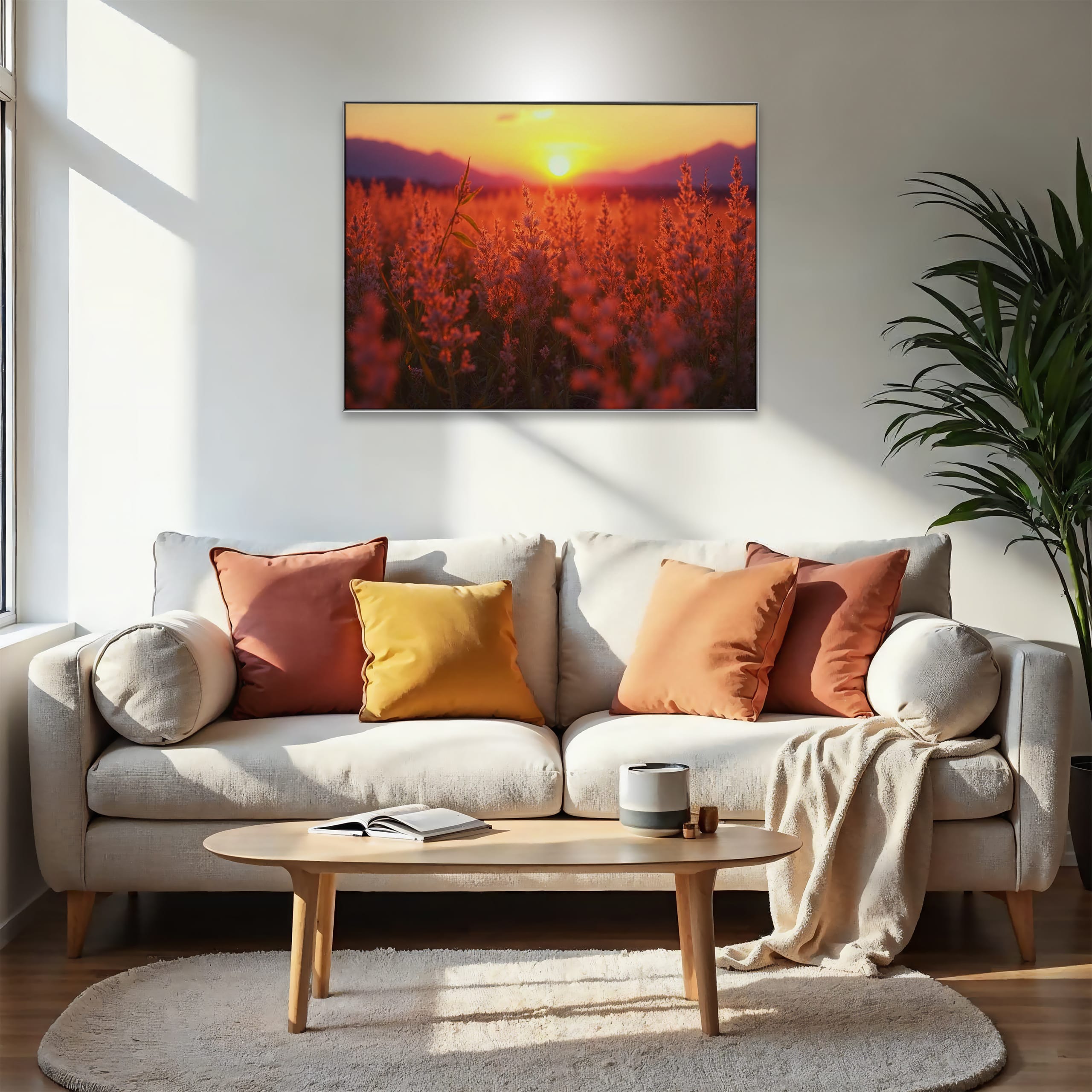 Wandbild Abendliche Wiese