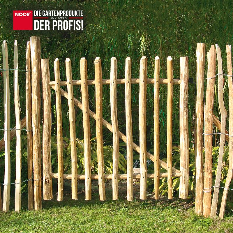 Staketenzauntor aus Berg-Haselnuss 0,90 x 1 m