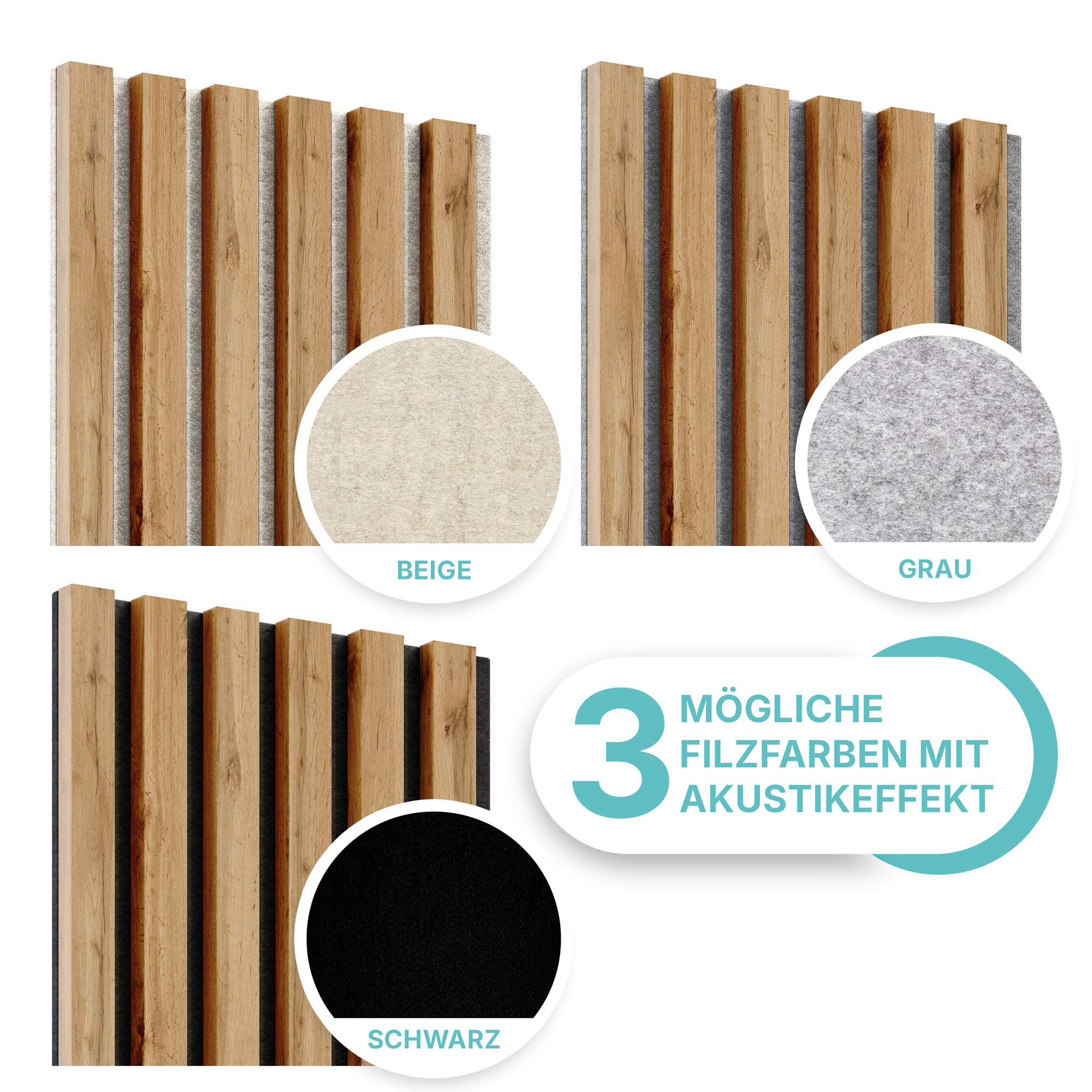 Akustikpaneel in Eiche Wotan