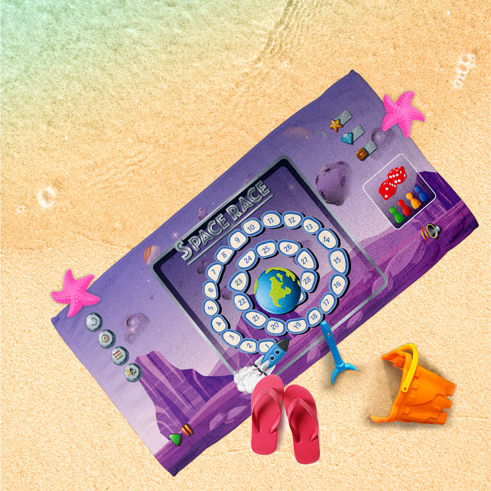 Spielhandtuch Weltall-Spiel Zahlen