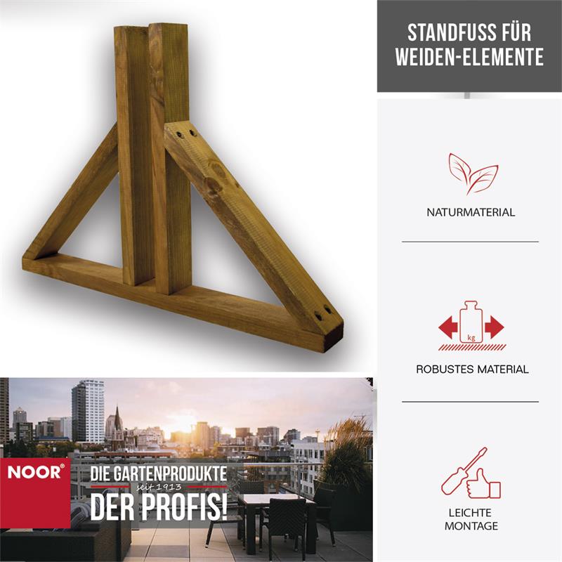 Standfuß für Weidenparavents