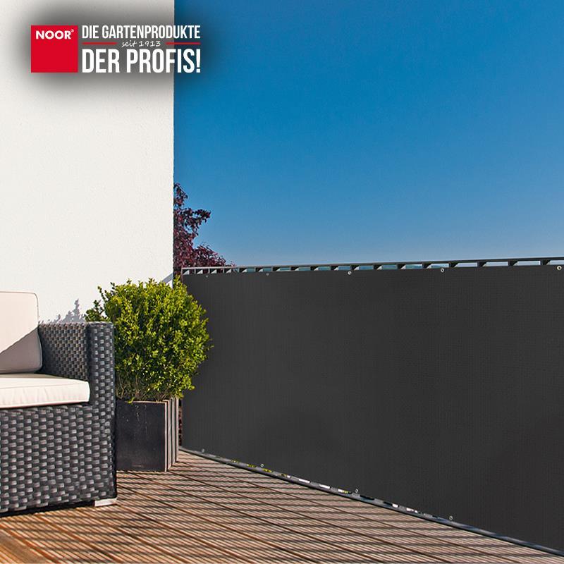 Balkonblende mit Ösen Sichtschutz BalkonFarbe: anthrazit / ca. Größe: 0,90x3 m Balkonblende mit Ösen Sichtschutz BalkonFarbe: anthrazit / ca. Größe: 0,90x3 m