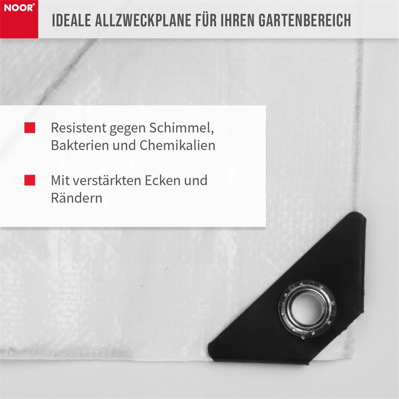 Abdeckplane Hobby 120g/m² GewebeplaneFarbe: weiß / ca. Größe: 8x10 m