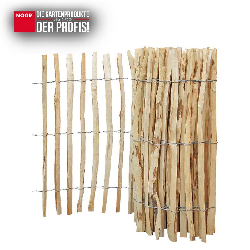Staketenzaun aus Berg-Haselnuss 0,9x5 m 3-5 cm
