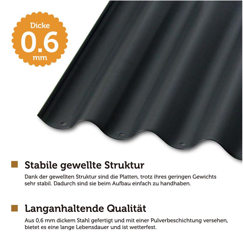 VegTubT Modulares Metall-Hochbeet, Charcoal