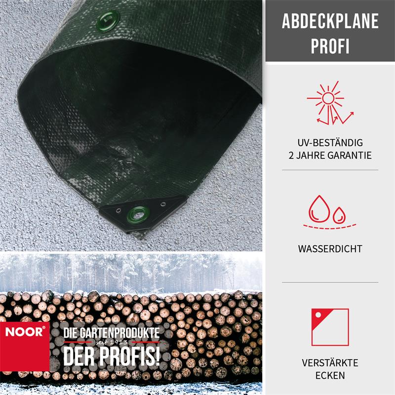 Abdeckplane Profi 140g/m² GewebeplaneFarbe: grün / ca. Größe: 2x2 m
