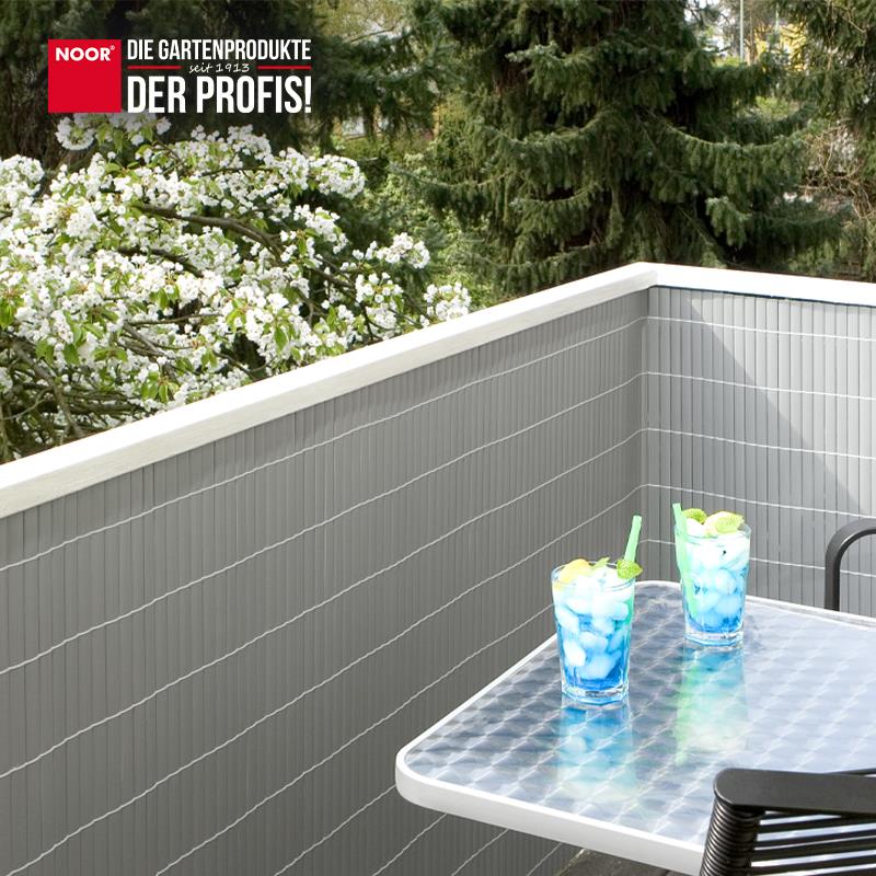 Sichtschutzmatte PVC Sichtschutz Kunststoff 3mFarbe: silber / ca. Größe: 1,60x3 m