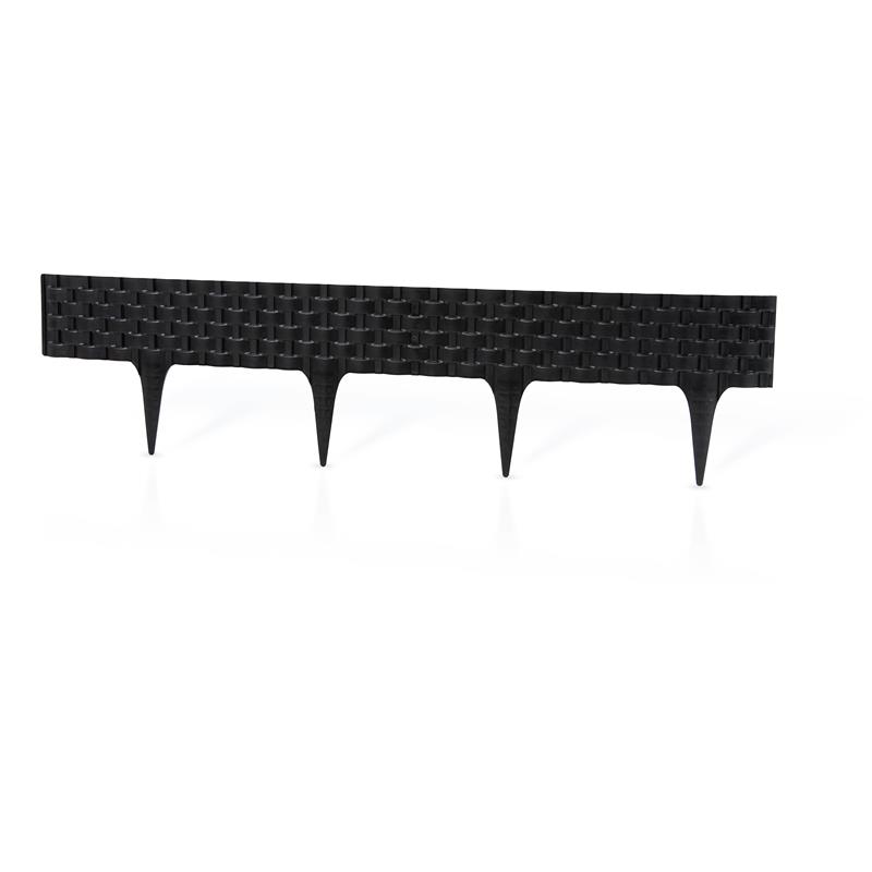 Rasenkante Palisade in Rattan Optik 3er Set 2,46m