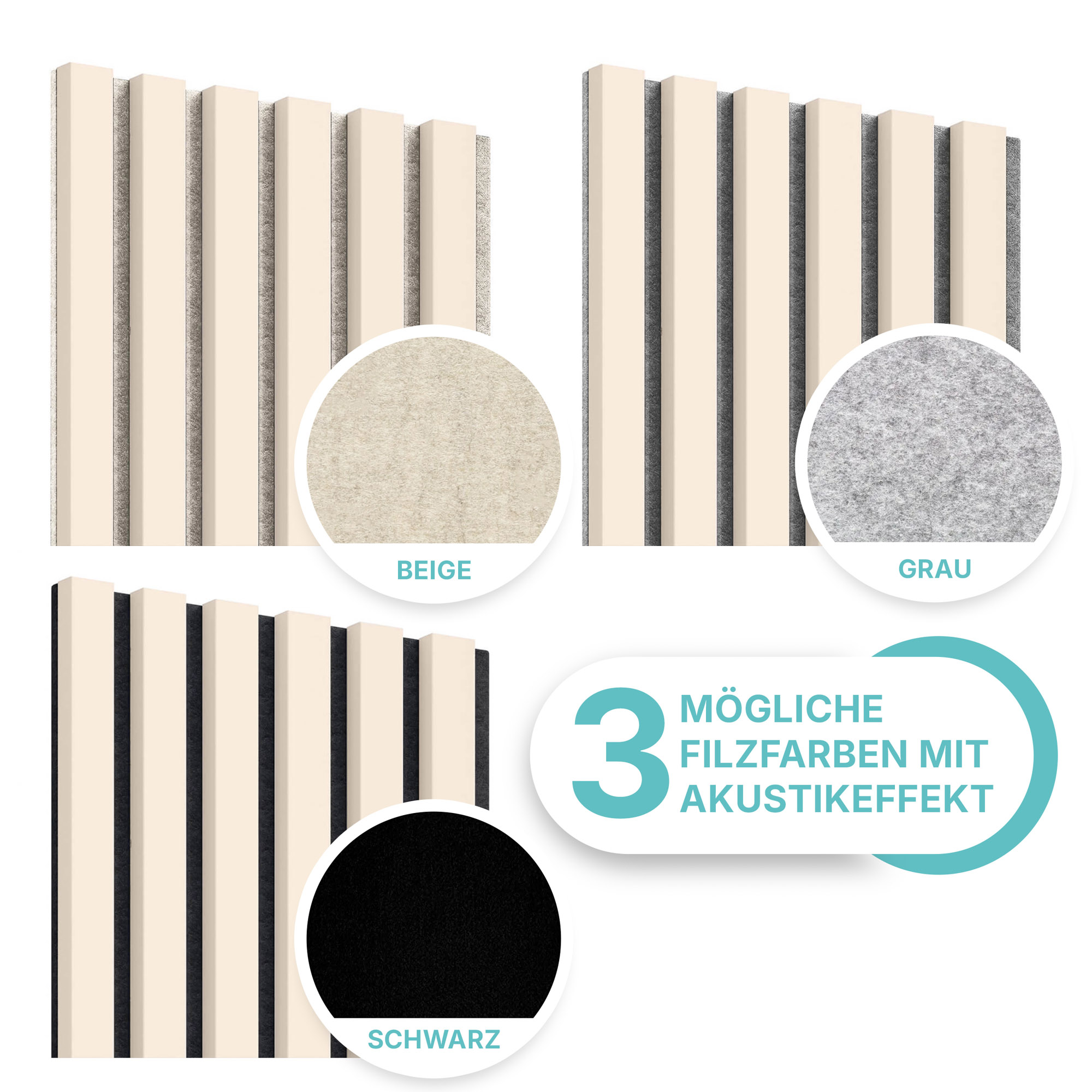 Akustikpaneel in Beige