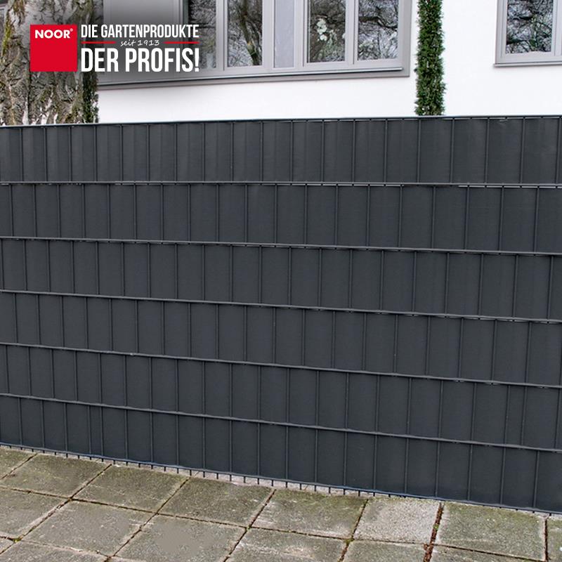 Sichtschutzstreifen PVC Zaunblende 0,19x35 m BasicFarbe: anthrazitgrau (RAL 7016)