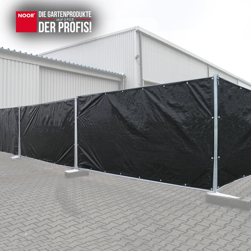 Bauzaunplane Profi 1,76x3,41 m schwarz Plane Zaun