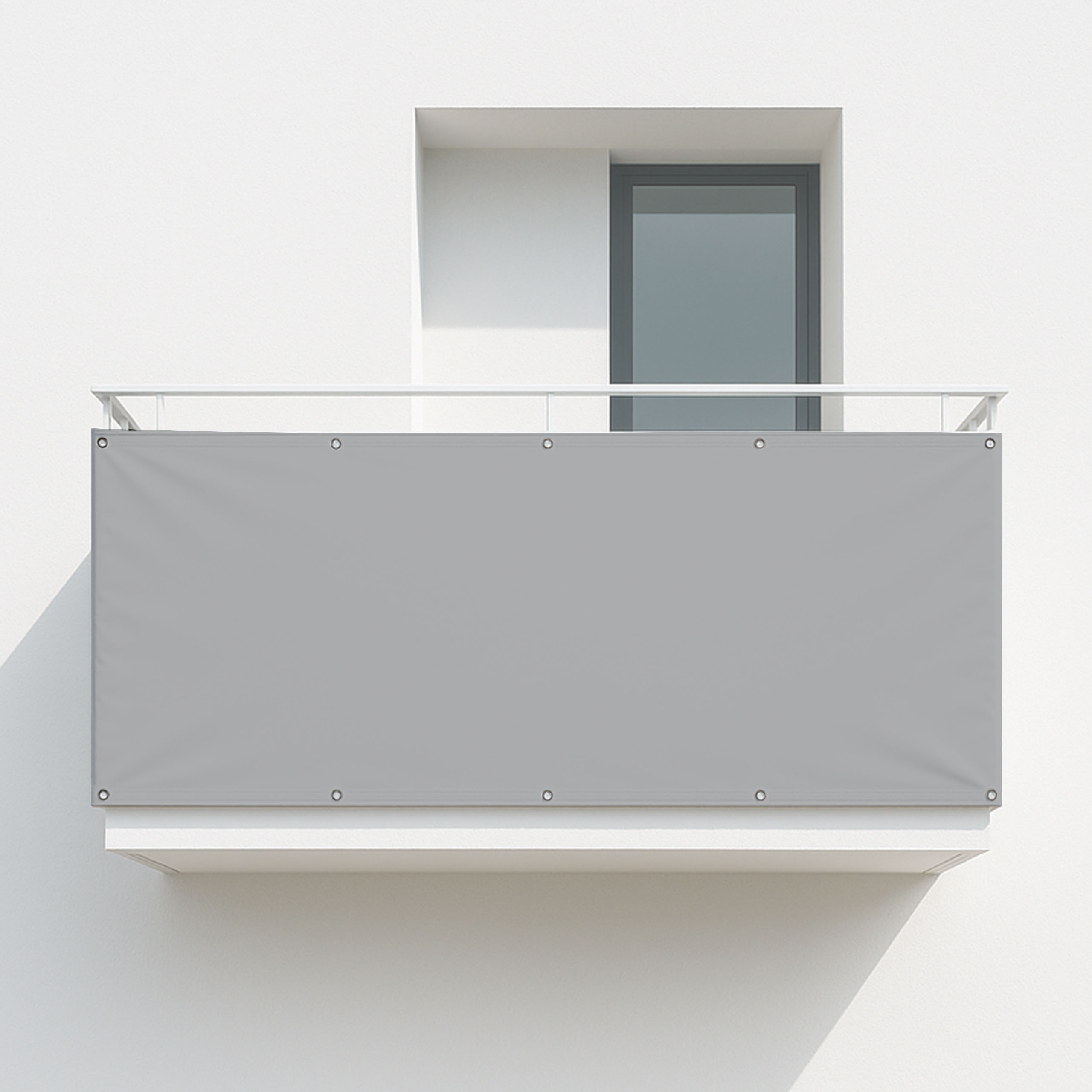 Balkonsichtschutz Weißaluminium (RAL® 9006)