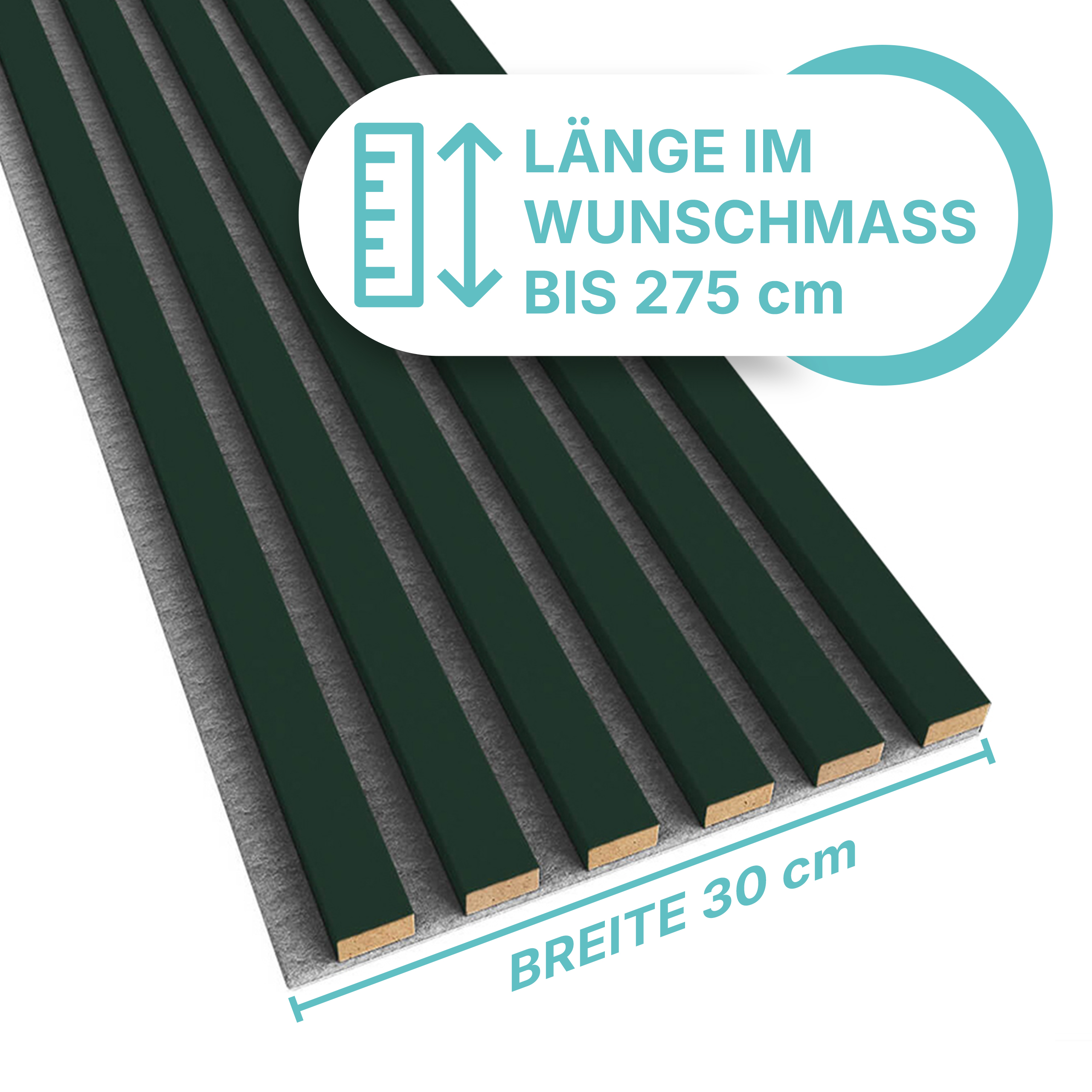 Akustikpaneel in Flasche Grün