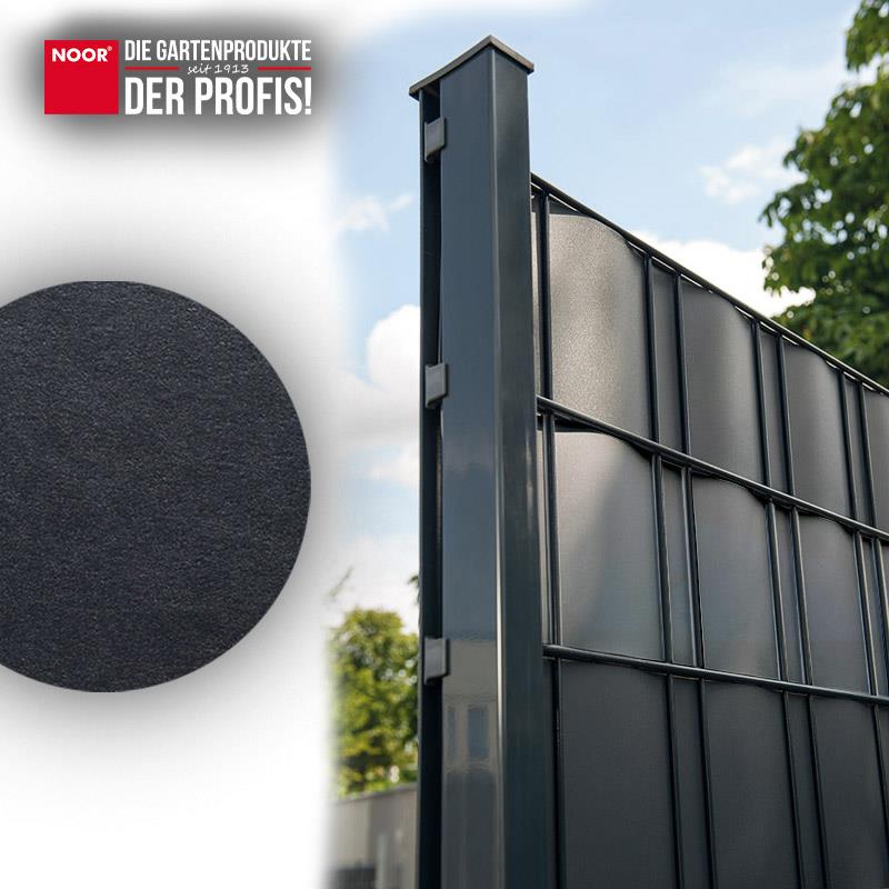 Sichtschutzstreifen PP Zaunblende PRO 0,19x35 mFarbe: anthrazitgrau (RAL 7016)