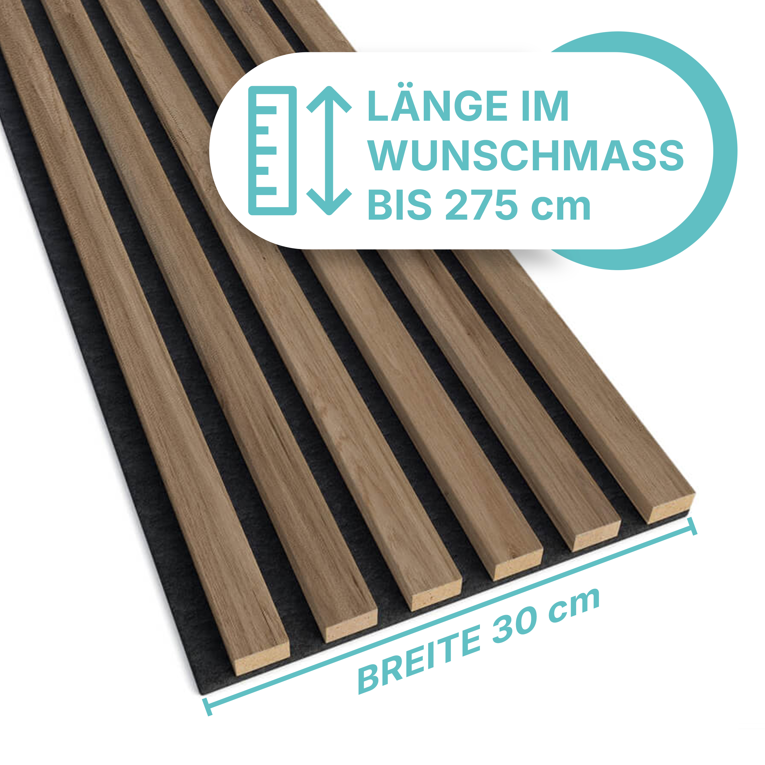 Akustikpaneel in Eiche Dunkel