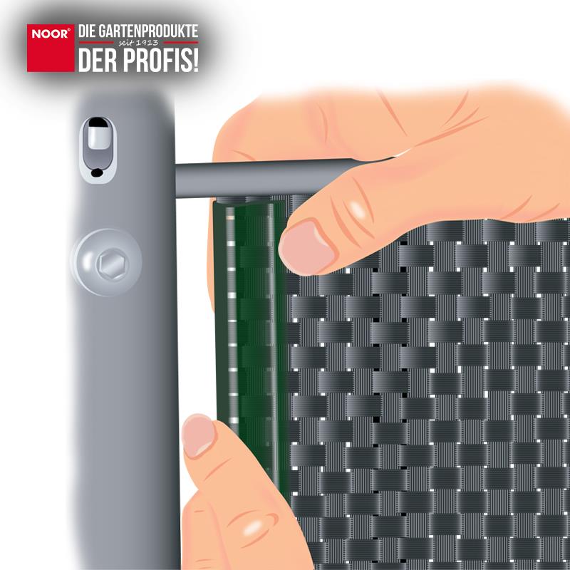 15 Premium Klemmschienen für SichtschutzstreifenFarbe: grün ~RAL6005