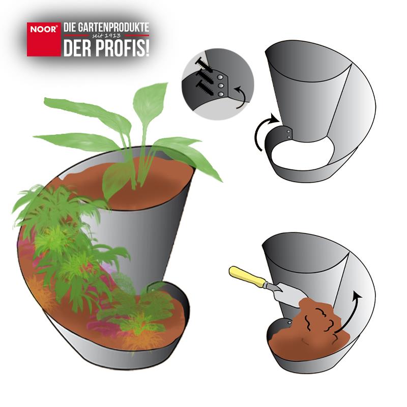 Kräuterspirale aus PP 80cm x Ø 80 cm anthrazit